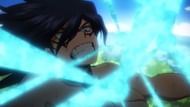 Midnight about to be blasted away by Mr. Compress's attack (Image via Bones)
